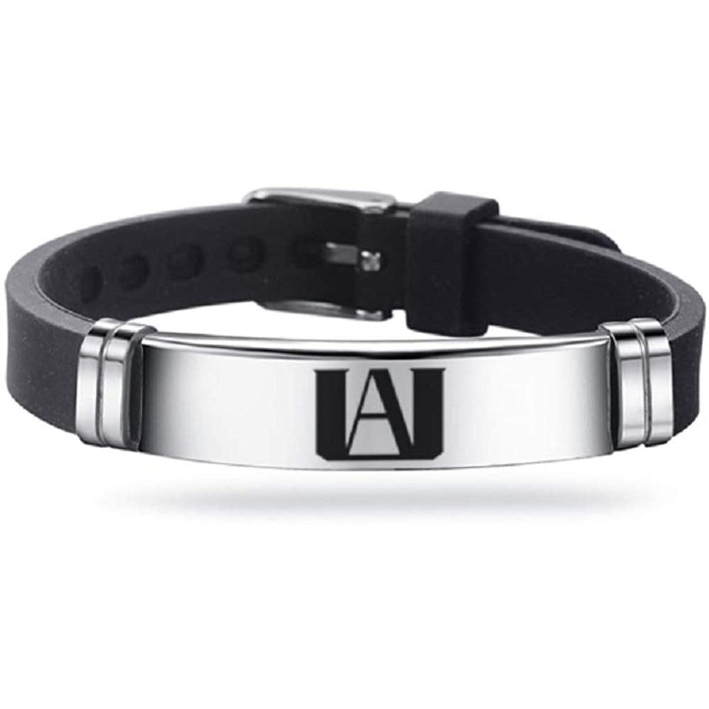 My Hero Academia Stainless Steel Bracelet Silicone Adjustable Wristband for Anime Fans