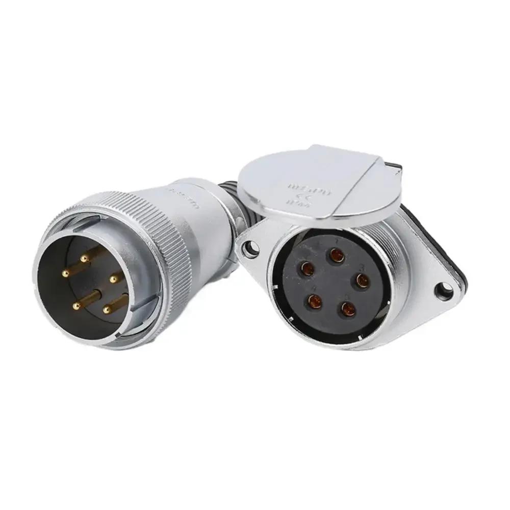 WEIPU WS40 TQ/ZG Metal Industrial M40 Power Electric Connector Signal Adapter 5pin 9pin 15pin 26pin 31Pin 52Pin High Voltage