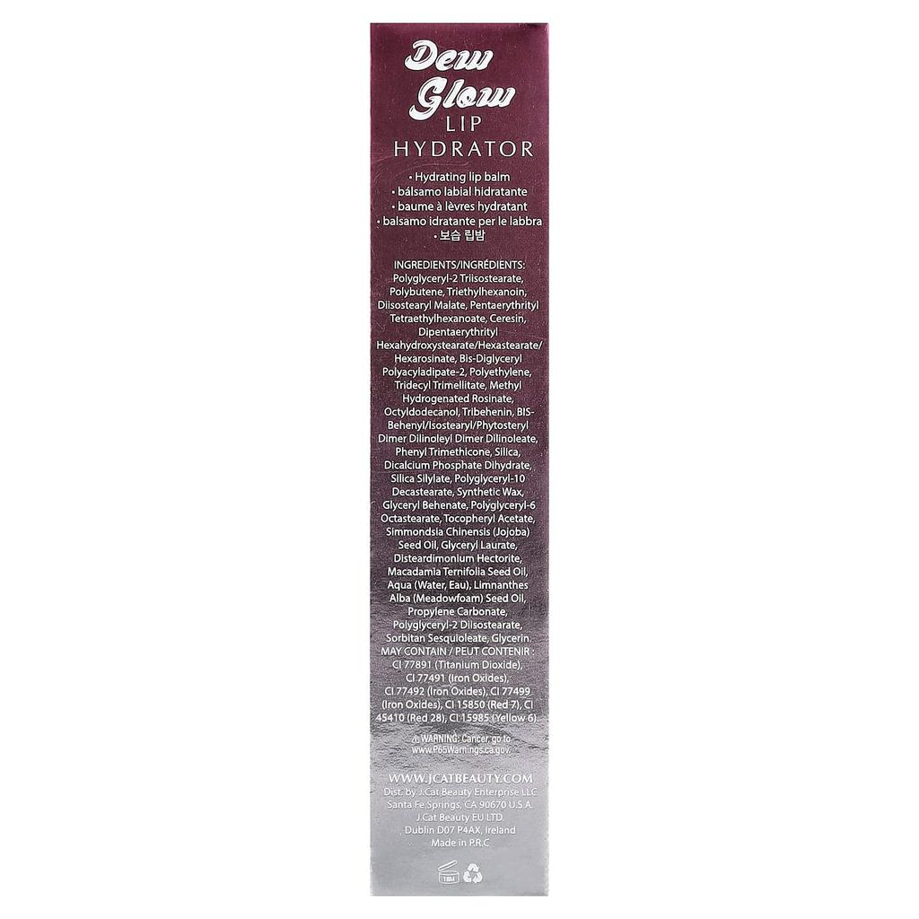 J.Cat Beauty, Dew Glow, Увлажнитель для губ, DLB108 Cap & Quench, 3,4 г (0,12 унции)