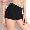 Maniform Women's Seamless Mid-Waist Anti-Bacterial Lace Safety Shorts
