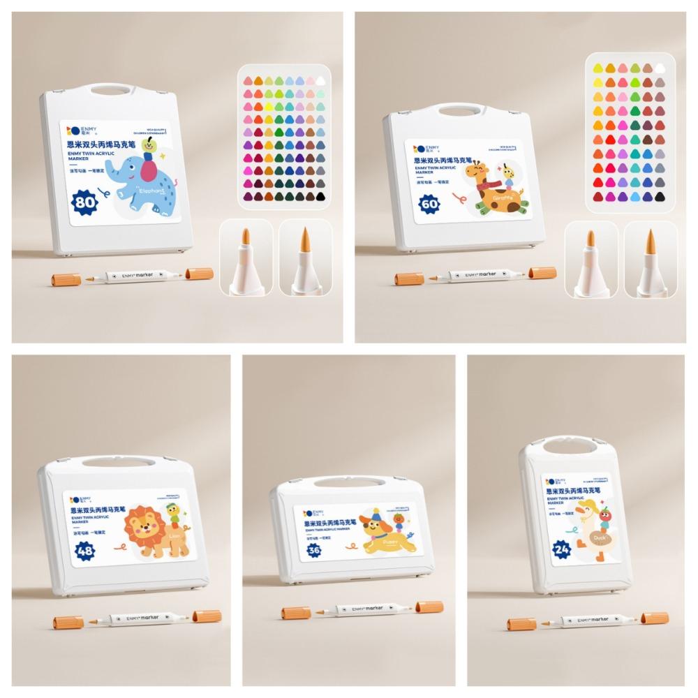 Hook Liner Dual Tip Brush Acrylic Paint Marker School Office Stationery