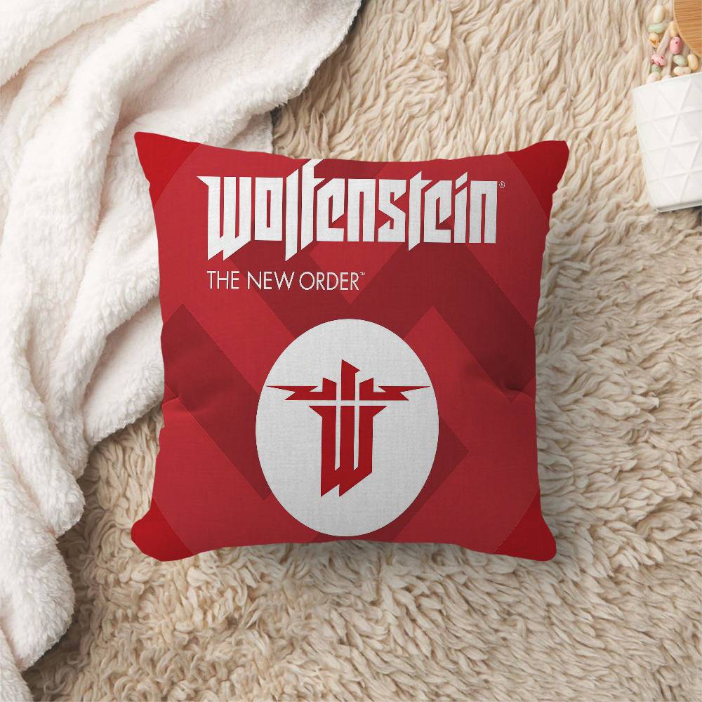 Wolfenstein Pillow Gifts Home Office Furnishings Bedroom Sofa Car Cushion Cover case xcm