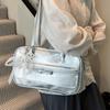 Sweet Bow Shoulder Bags Adjustable Cute Underarm Bag Versatile Korean Boston Pillow Bag  Outings