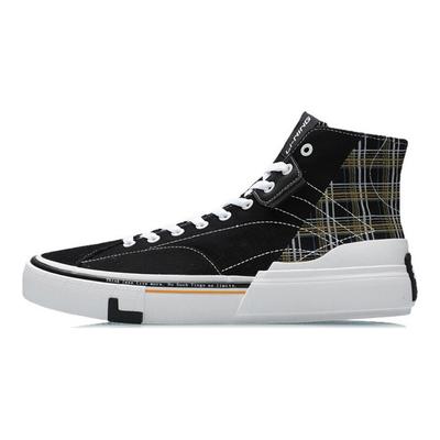 Li Ning We I Canvas Hi Fabric Synthetic Leather Нескользящие Легкие Дышащие Сбалансированные Износостойкие Высокие Кроссовки Для Скейтбординга AECR007-4