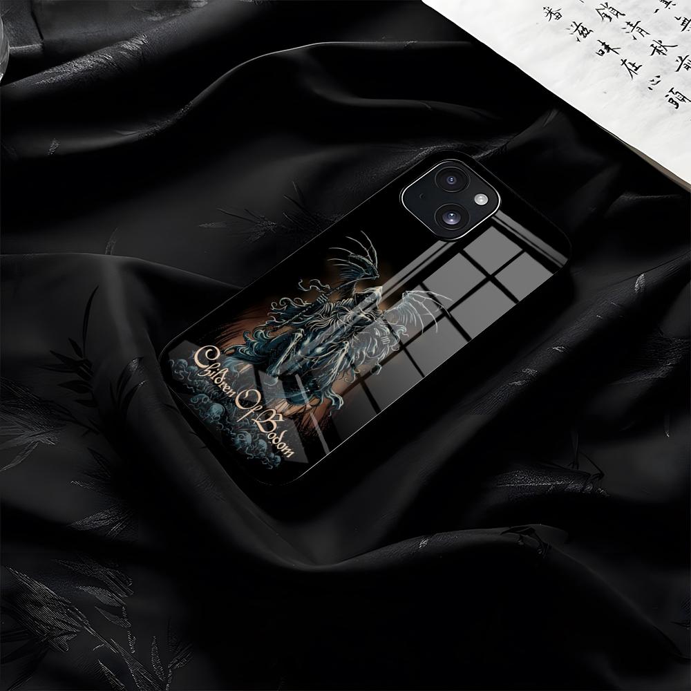 Чехол для телефона Children Of Bodom для iPhone 17 Pro Max 16 15 14 Pro Max 13 11 Plus Стеклянная крышка