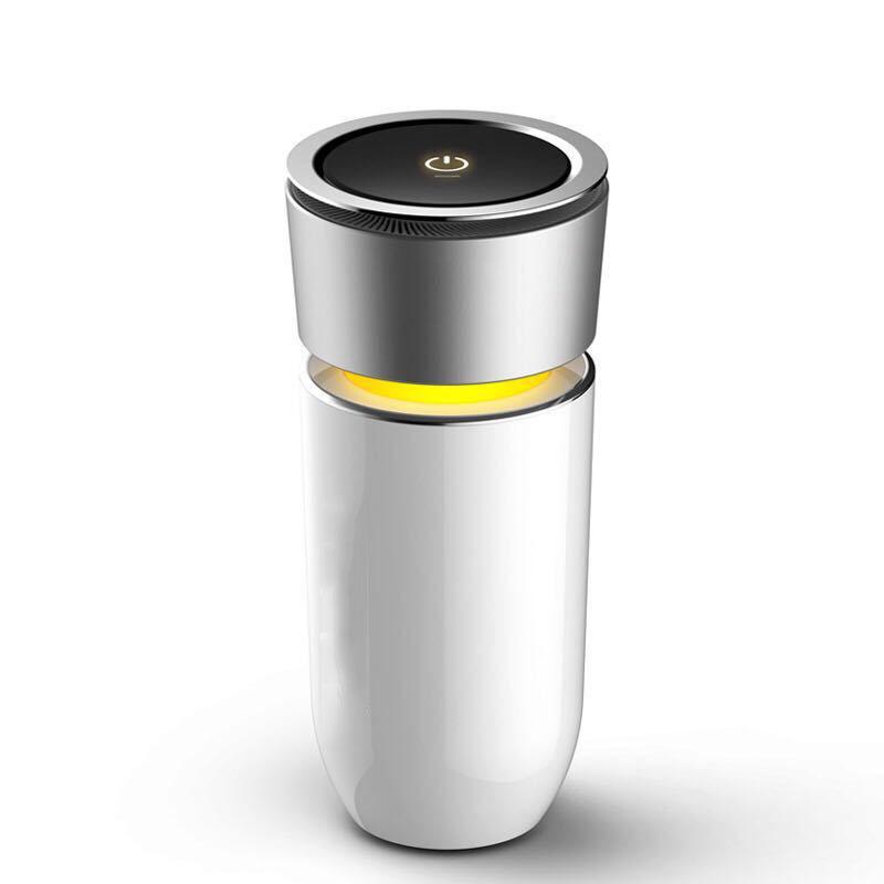 Мини-очиститель воздуха для автомобиля USB с HEPA-фильтром, удаляет PM2.5, запахи дыма, отрицательные ионы, цветная подсветка, питание от USB, автомобильный очиститель воздуха