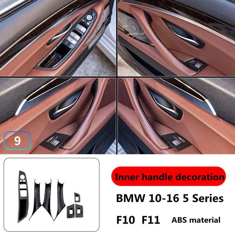 Для BMW 10-16 5 серии F10 F11 внутренняя отделка из углеродного волокна, модифицированная отделка рулевого колеса из углеродного волокна