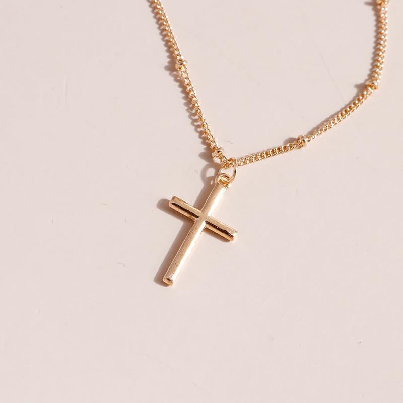 Ожерелье из хирургической нержавеющей стали Идеально в качестве Поставляется в подарочной коробке [Tasiso] Женское, Гипоаллергенное, Сталь, Крест, Распятие, Подвеска, Золото, Серебро, Тонкое,