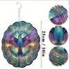 Hummingbird Wind Spinner. 10-inch Iridescent Metal with 360° Hook for Garden & Balcony. A Perfect Gift.