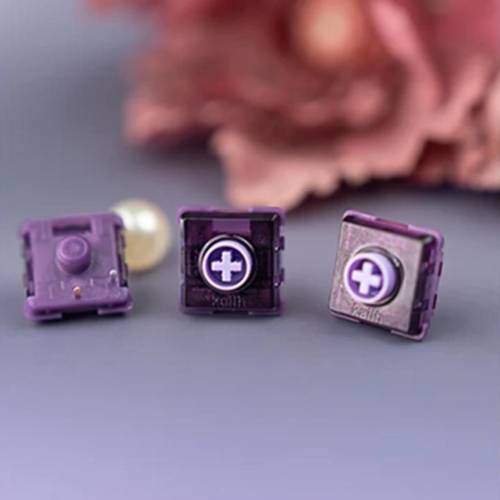 Kailh Purple Iris mini Переключатель Бесшумный для Низкопрофильной Ультратонкой Механической Клавиатуры Быстрое Срабатывание Серия Raptor 1353 HITBOX
