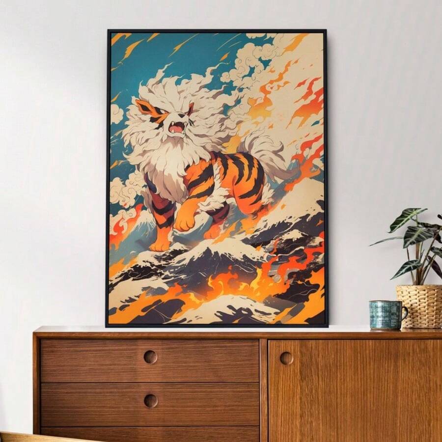 Anime Pokemon Raichu Mewtwo Flareon Jolteon Posters Wall Art Prints Living Room Decor Canvas Painting Home Kids Gift Unframed