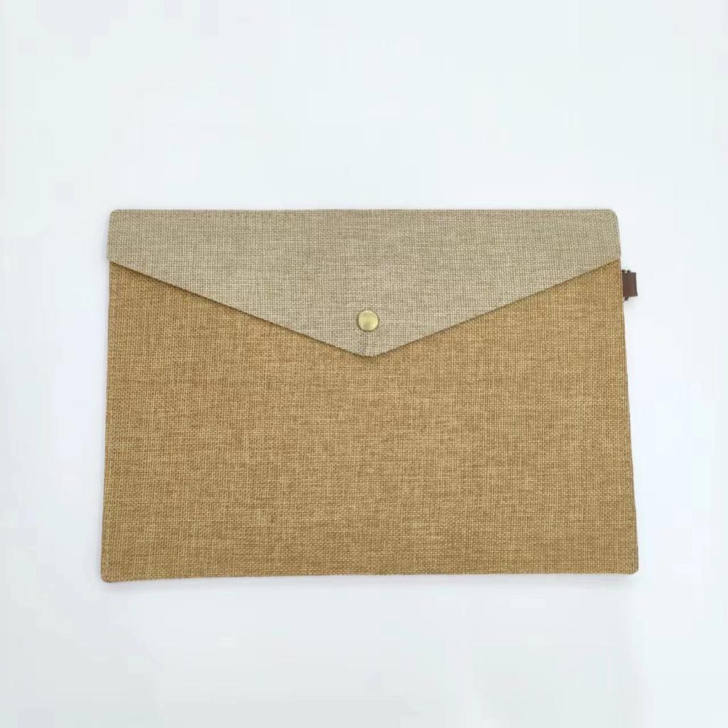 A4 Магнитная кнопка Лён-на ощупь Фетровая папка для файлов и набор канцелярских принадлежностей для офиса, совещаний или школы - Хранение документов A5