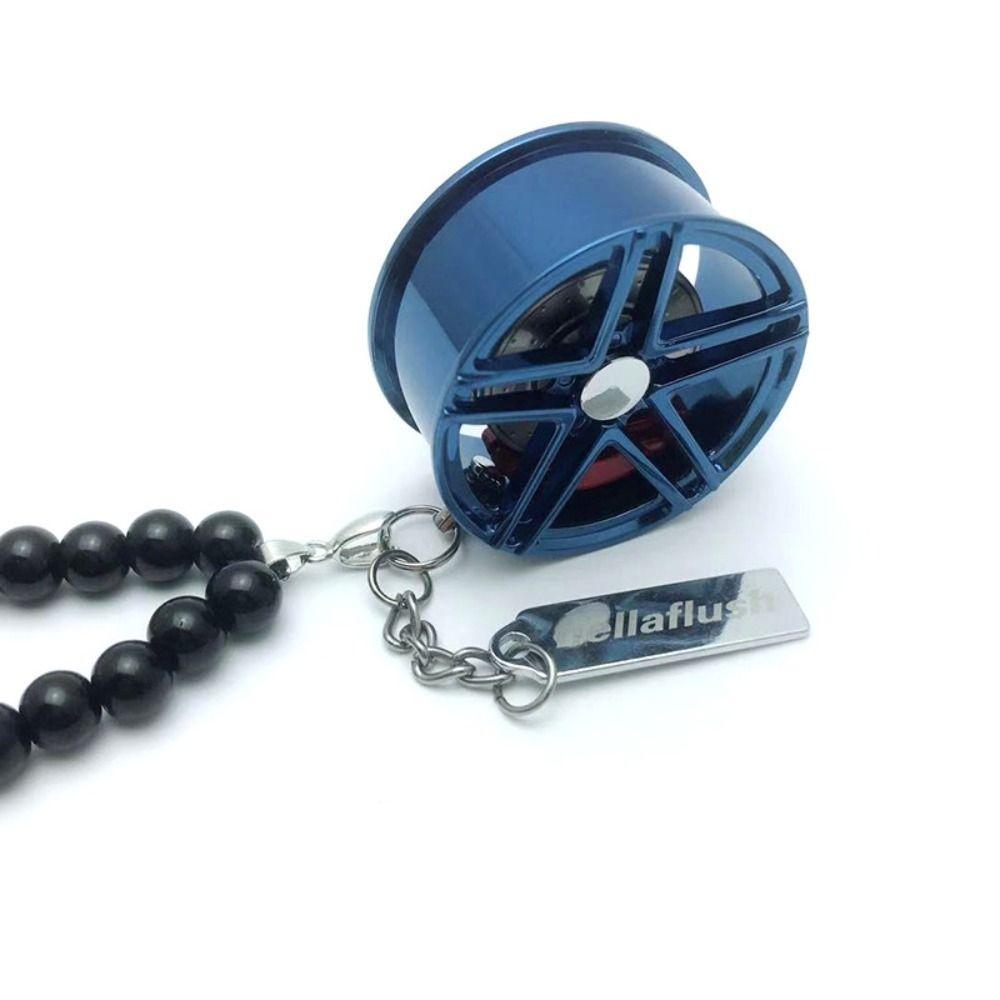 Glossy Shock Absorber Chain Pendant Stylish Hanging Ornament Unique Car Wheel Hub Pendant Auto