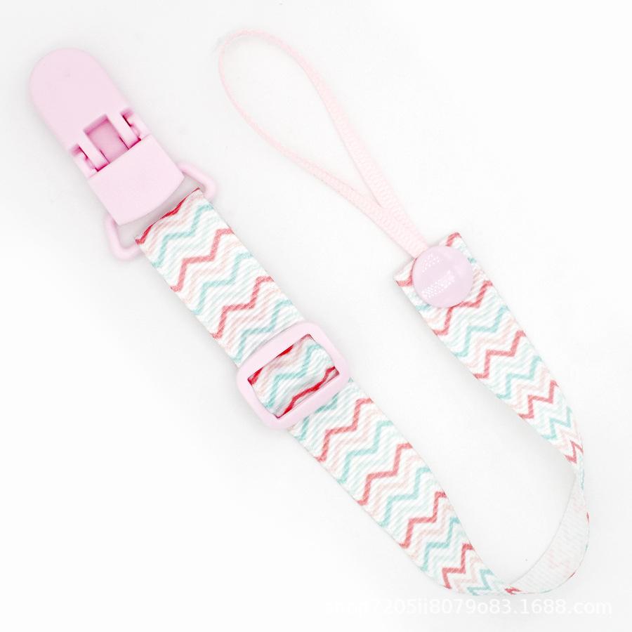 Cute Cartoon Baby Pacifier Clips Chain Ribbon Dummy Soother Holder Chains Adjustable Buckle Strap for Pacifier Baby Feeding Gift