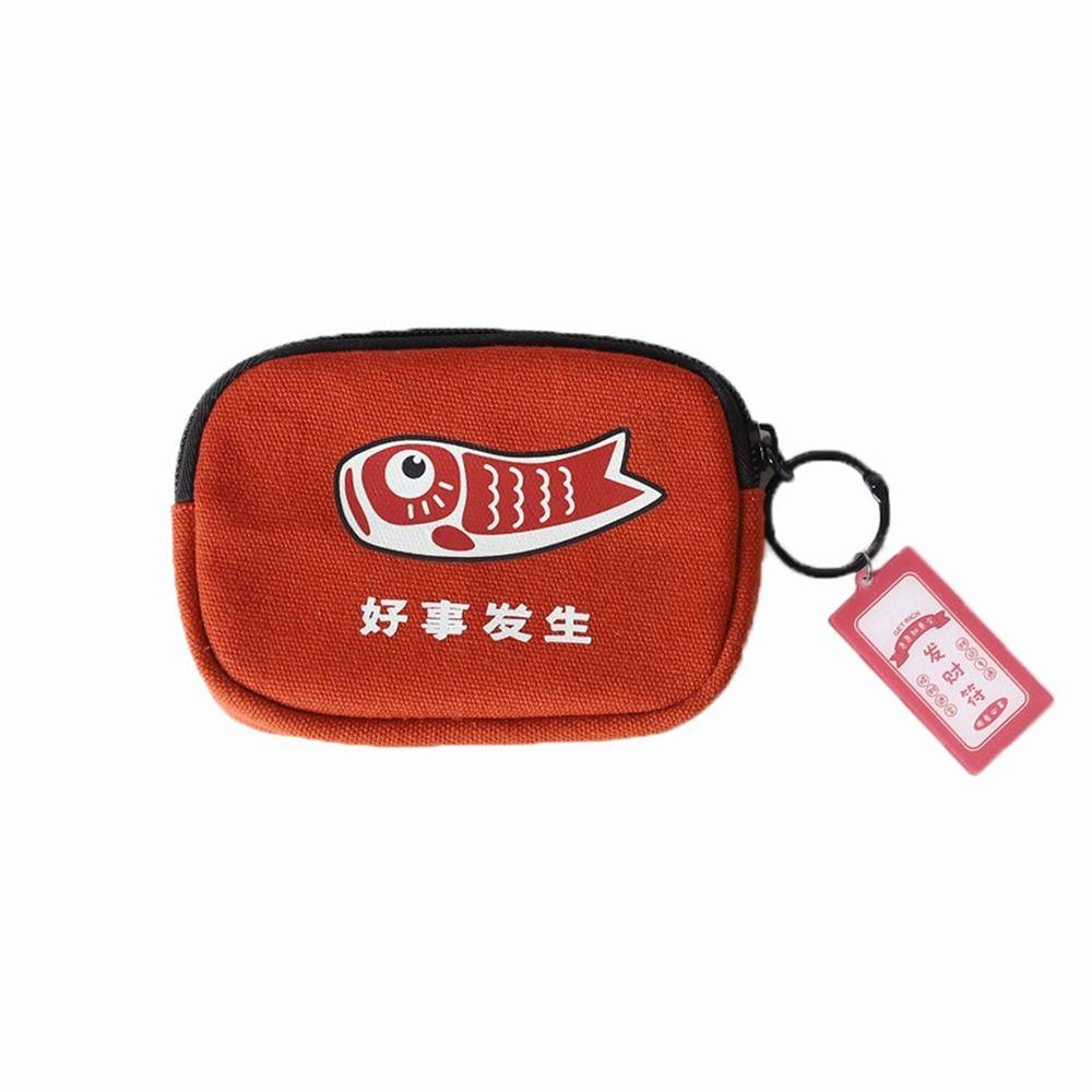 Wealth Gift Pendant Keychain For Children Lucky Koi Wallet Card Holder Short Purse Coin Purse