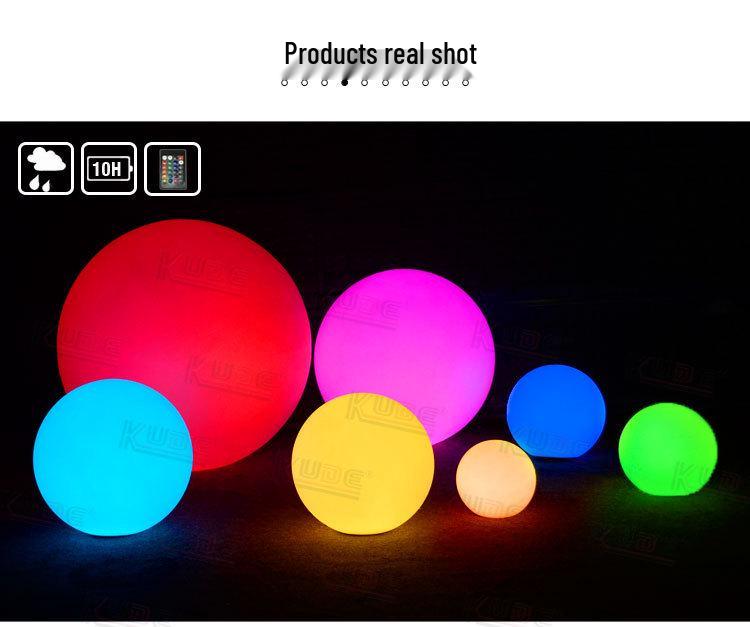 LED Luminous Sphere for Outdoor Wedding, Lawn, or Pool Party Decor