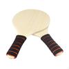2 Pieces Badminton Wooden Paddles Rackets Soft Foam Grip 32.5x18cm Accessories for 3 Years Old and