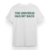 Women's T-shirt With Universe Has My Back Graphic White 100% Cotton Oversize Tee