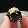 Gothic Punk Brass Skull Rings Hip Hop Rock Vintage Personality Skeleton Ring For Men Women Locomotive Biker Jewelry Dropshipping