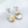 Classic Women Earrings Natural Freshwater Pearl Stud Earrings Irregular Shape Baroque Handmade Jewelry Fashion Jewelry Gift