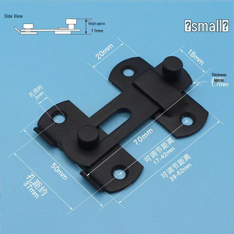 Замок для раздвижной двери из нержавеющей стали без сверления для внутренней ванной комнаты или туалета