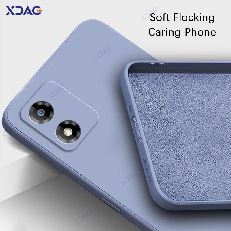 Чехол для мобильного телефона Motorola Moto E13 MotoE13 6,5" Global 360 Soft Luxury Square Liquid Silicone Back Cover Armor Bag