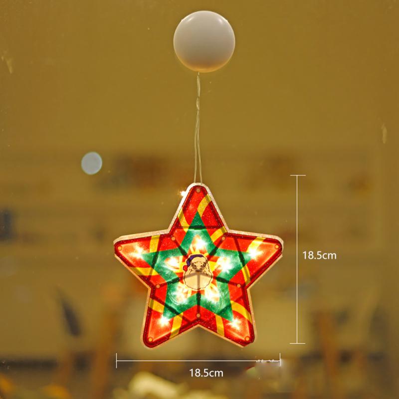 Светодиодные подвесные светильники с присоской Снеговик Санта-Клауса в форме лампы для витрины рождественской вечеринки