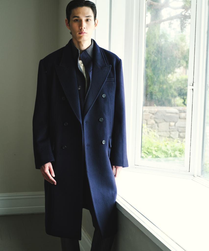 Viiverde Double Breasted Coat Navy