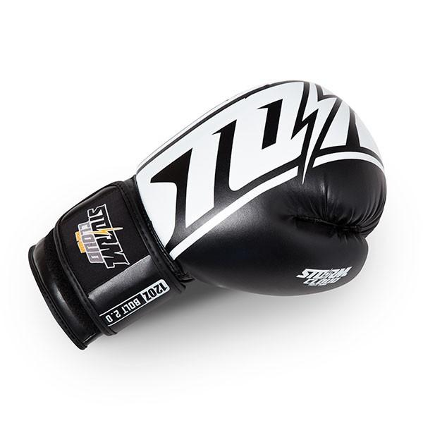 StormCloud Bolt 2.0 Boxing Gloves Black/White 10oz