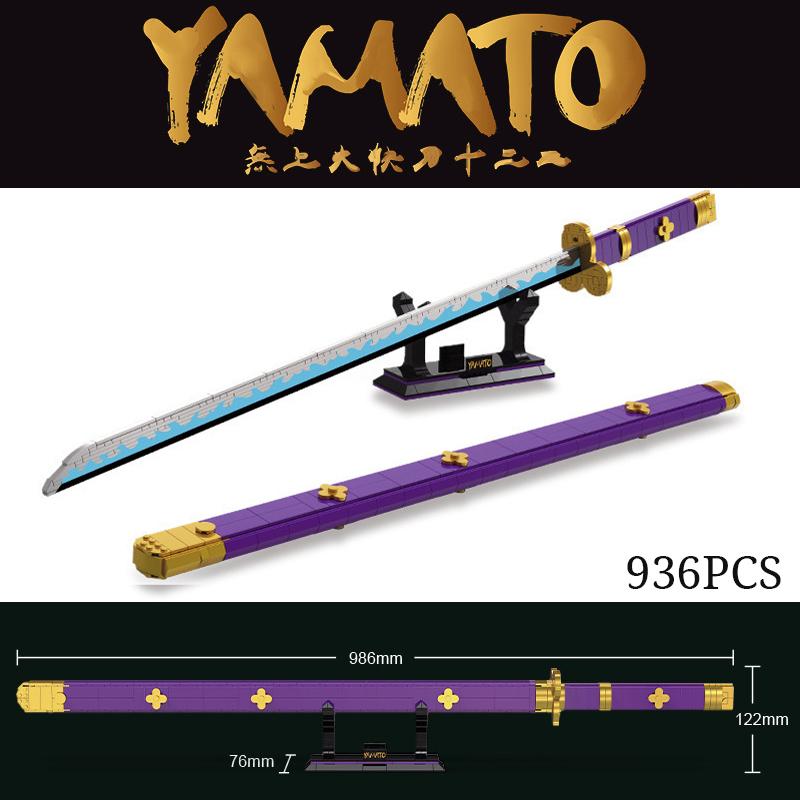 Demon Slayer Onemoc Piece Katana Luminous Sword Building Blocks Diy Model Educational Toy Assembly Weapon Toy Brick For Children