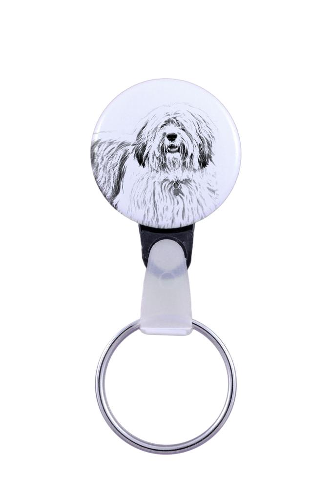 Polish Lowland Sheepdog, PON, Valee Sheepdog - Keychain with a Dog Portrait, Pendant with the Brand's Own Art-Dog Graphics