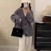 Women Autumn Winter Solid Causal V-Neck Top Long Sleeve Knitwear Knit Sweater Cardigan