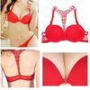 Women Sexy Fashion Front Closure Lace Hollow Racer Back Racerback Push Up Bra