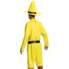 Disguise Uni Adult Men's Yellow Hat Costume, Official Curious George and Hat Costume, Adult Size, See Picture, One Size Small
