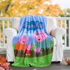 1pc Peppa Pig6 Theme Blanket - Digital Print, Polyester, Cozy for All Seasons, Perfect for Outdoor, Camping, and Travel