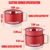 Hot Pot Electric Ramen Cooker Mini Instant Non-stick Pot with Over-Heating Protection Dry Burning Protection Easy Clean 1.5L 600W Ideal for Steak,