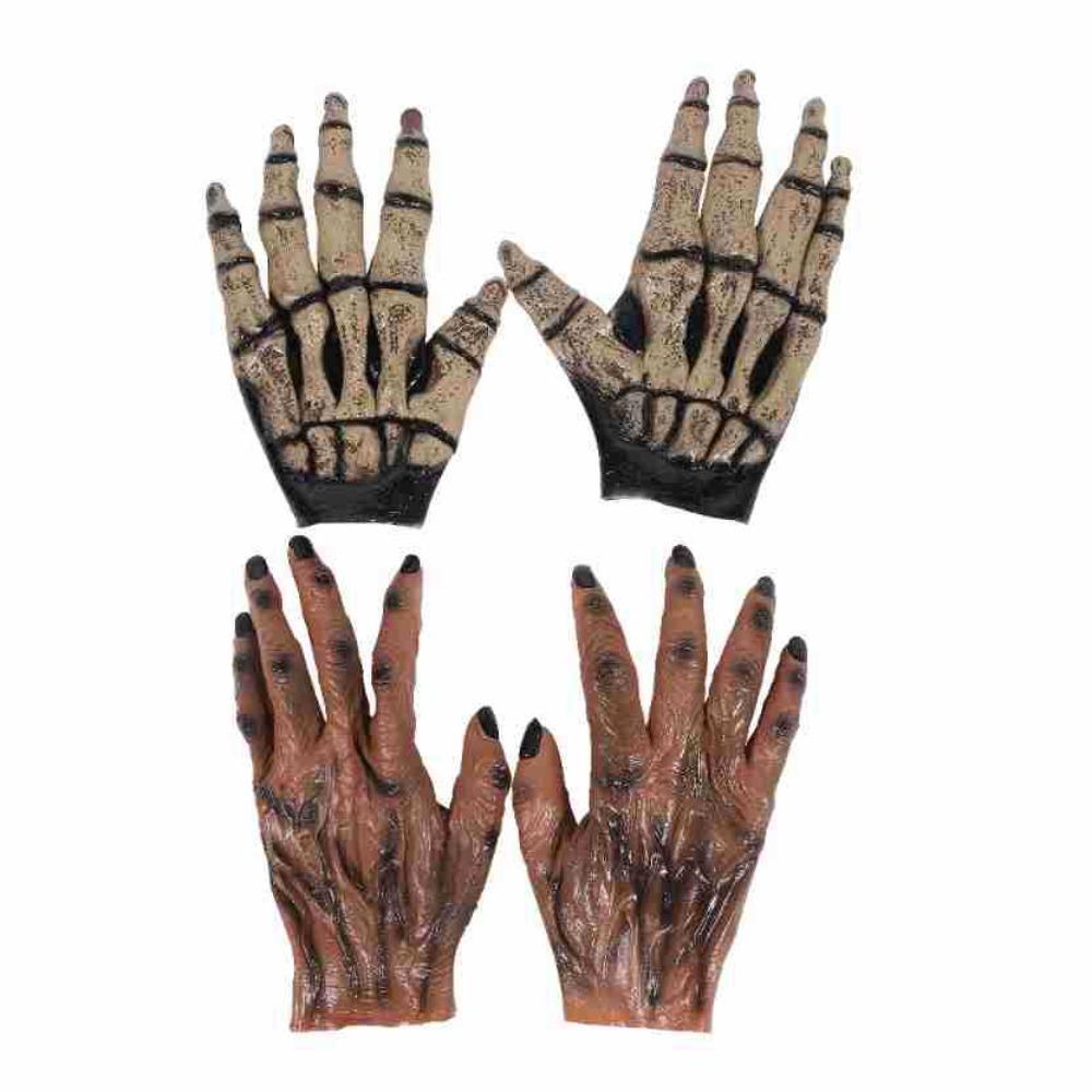 Plush Werewolf Vinyl Gloves Werewolf Makeup Party Props Creative Halloween Cosplay Gloves Festival