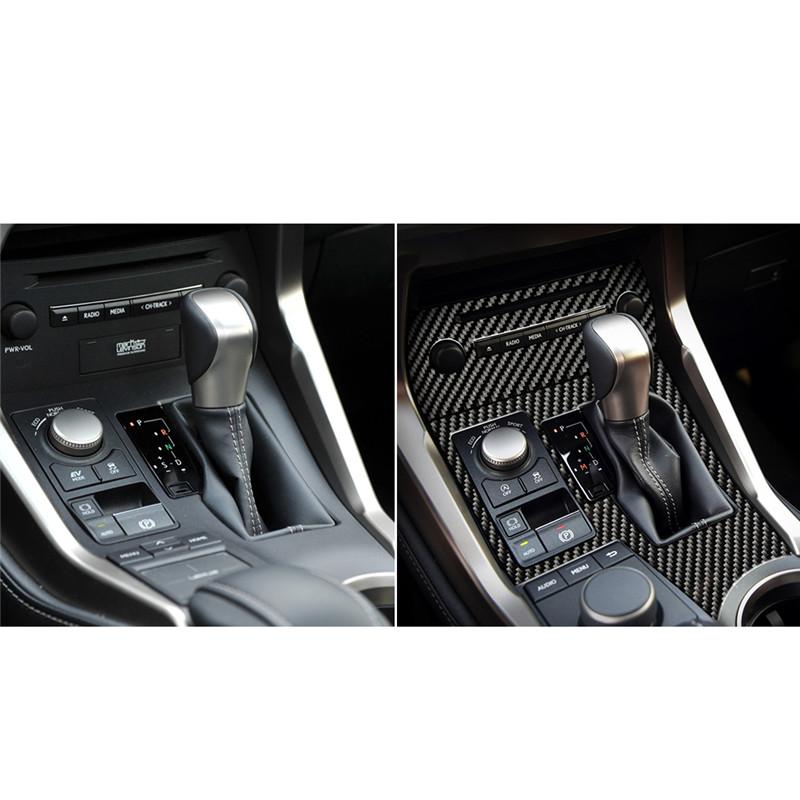 For Lexus NX 200 200t 300h Car Accessories Center Console Gear Panel Decorate Carbon Fiber Interior Trim Car Stickers 3D