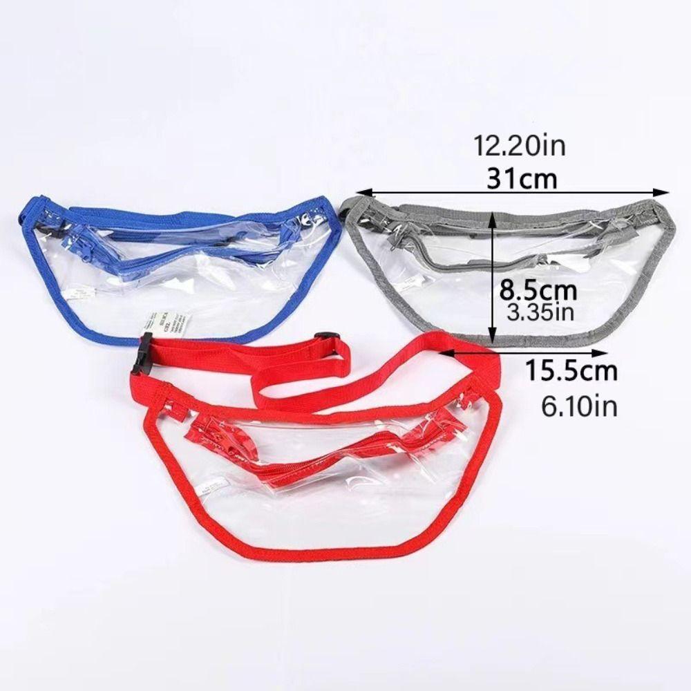 Waterproof Transparent Waist Bag Water-Sprinkling Festival Half Moon Belt Bag PVC Chest Bag Banana Storage Bag Shoulder Bag