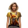 Lady Cute Fox 3D Printed Funny Y2k Fashion Women Basic T-Shirt Elegance Vintage Elegant Casual Long Sleeve Ladies Comfortable