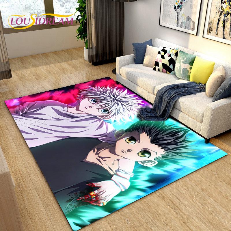 Аниме Hunter×Hunter HxH Коврик с рисунком из мультфильма, большой, коврик для гостиной, спальни, дивана, коврик для украшения, детский нескользящий напольный коврик