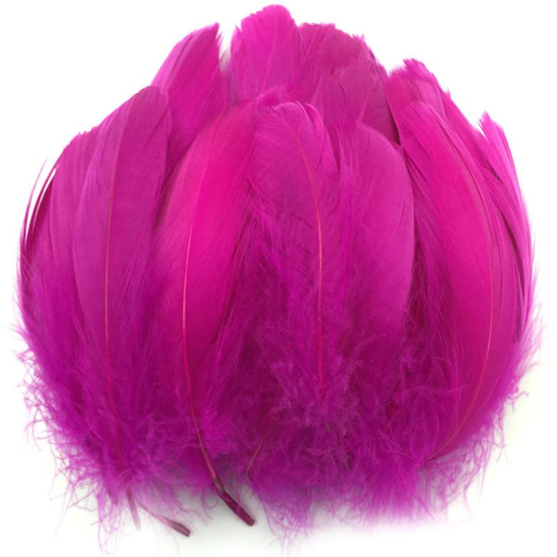 Colorful Party Feathers Craft Natural Goose Feather For Diy Home Decor White Wedding Feathers 100Pcs/Pack Garment Accessories
