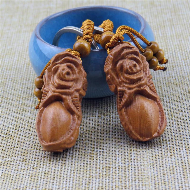 Брелок-подвеска в виде тыквы Pixiu из красного дерева с 3D-резьбой