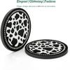 2PCS Bling Cow Print Car Accessories for Women, Universal Auto Cute Anti Slip Cup Holder ert Coaster