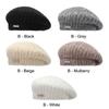 Женские береты во французском стиле, вязаные черные береты, модная французская шляпа для женщин