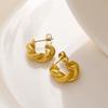Индивидуальные серьги из 18-каратного золота, простые и легкие роскошные серьги из нержавеющей стали, женские