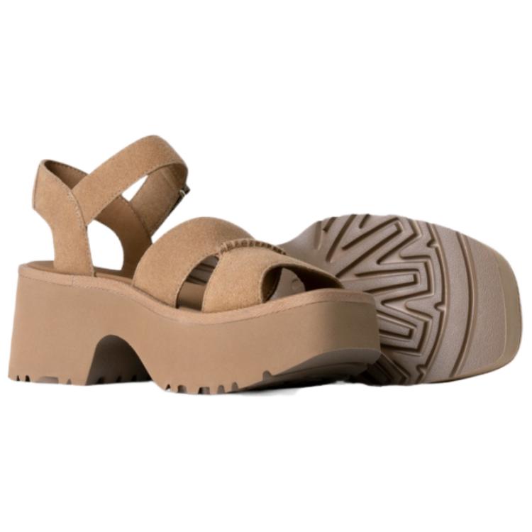 UGG Сандалии на одной ремешке из замши New Heights 7,6 см Женские Коричневые 1167475-MDSD