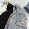 Mens Retro Lazy Style Hooded Knitted Sweater Casual Autumn Outerwear