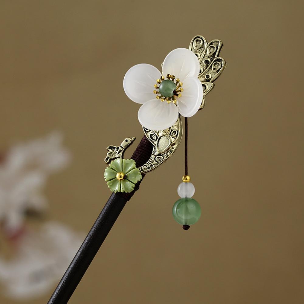 Handmade Wooden Hairpin Chinese Style Party Hair Bun Decorative Hair Chopsticks for Hanfu