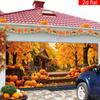 1pc Autumn Harvest Garage Door Banner - Colorful Maple Leaf and Pumpkin Patterns